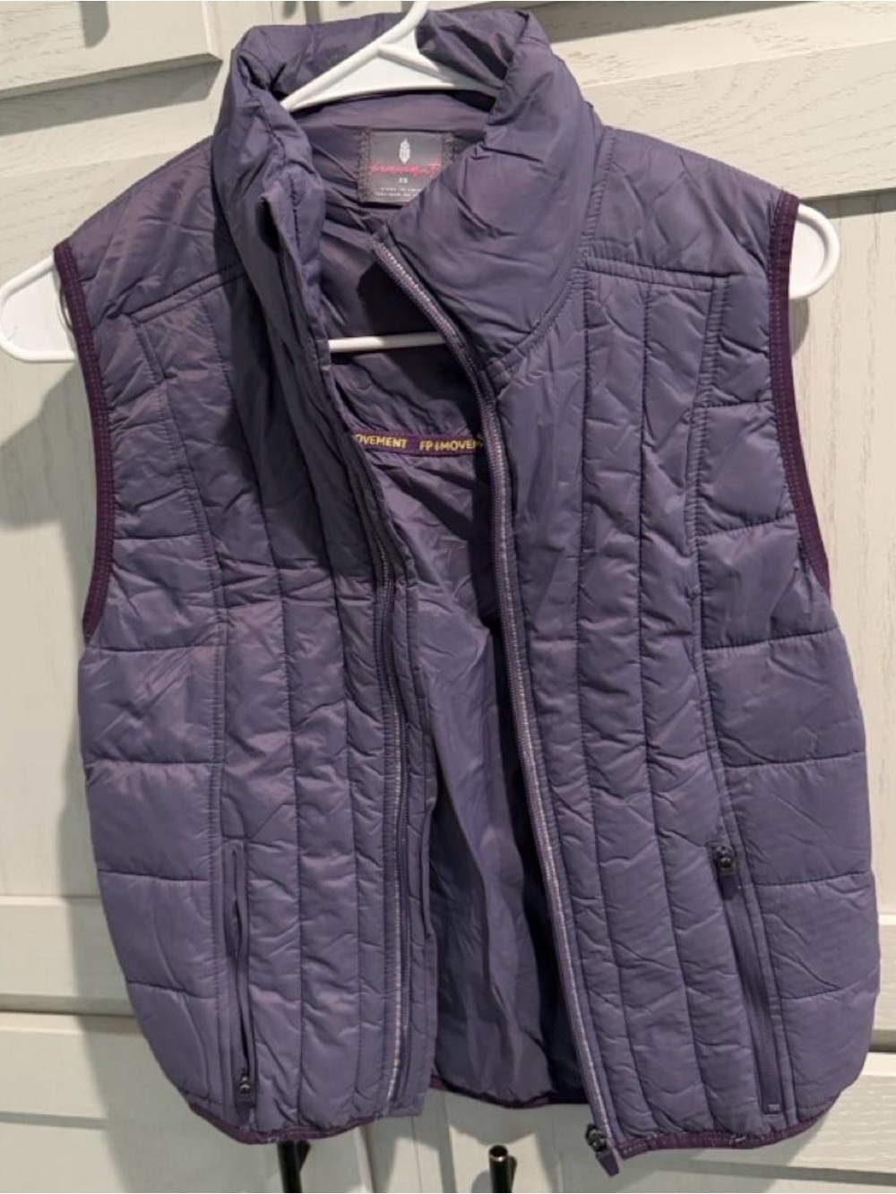 Free People Movement Xsmall Quilted Purple Women’s Vest